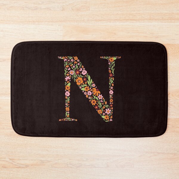 Item preview, Retro Floral Letter N designed and sold by zeljkica.