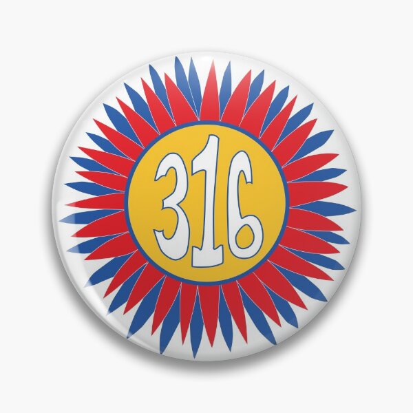 Item preview, Hand Drawn Kansas Sunflower 316 Area Code Crimson Blue designed and sold by itsrturn.