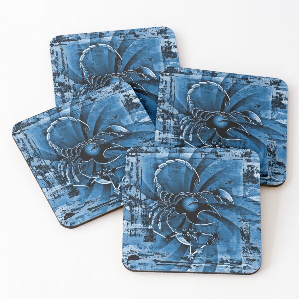 Item preview, Zodiac sign Scorpio in blue designed and sold by harietteh.