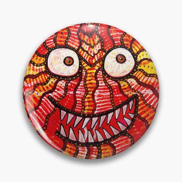 Item preview, Happy Red Monster Smile designed and sold by Dinalevinart.