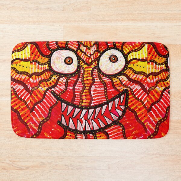 Item preview, Happy Red Monster Smile designed and sold by Dinalevinart.