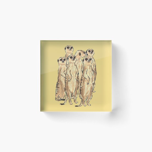 Item preview, Cute Artwork of a Mob of Alert Meerkats I designed and sold by JD's Shop.