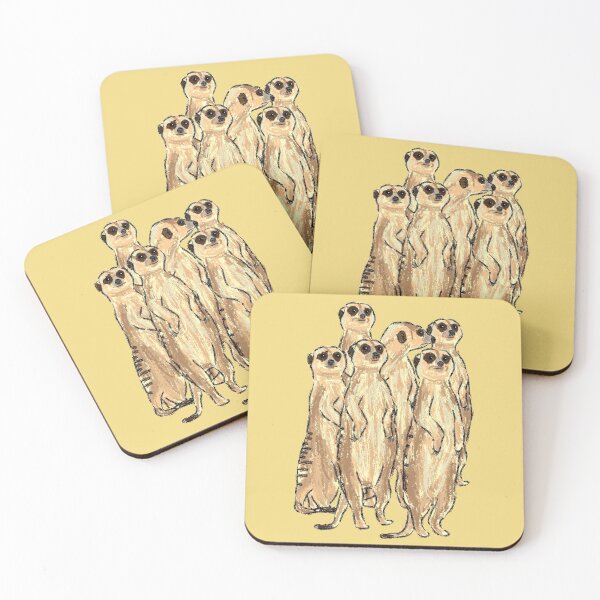 Item preview, Cute Artwork of a Mob of Alert Meerkats I designed and sold by JD's Shop.