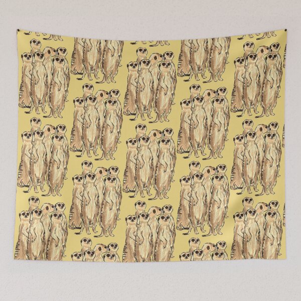 Item preview, Cute Artwork of a Mob of Alert Meerkats I designed and sold by JD's Shop.