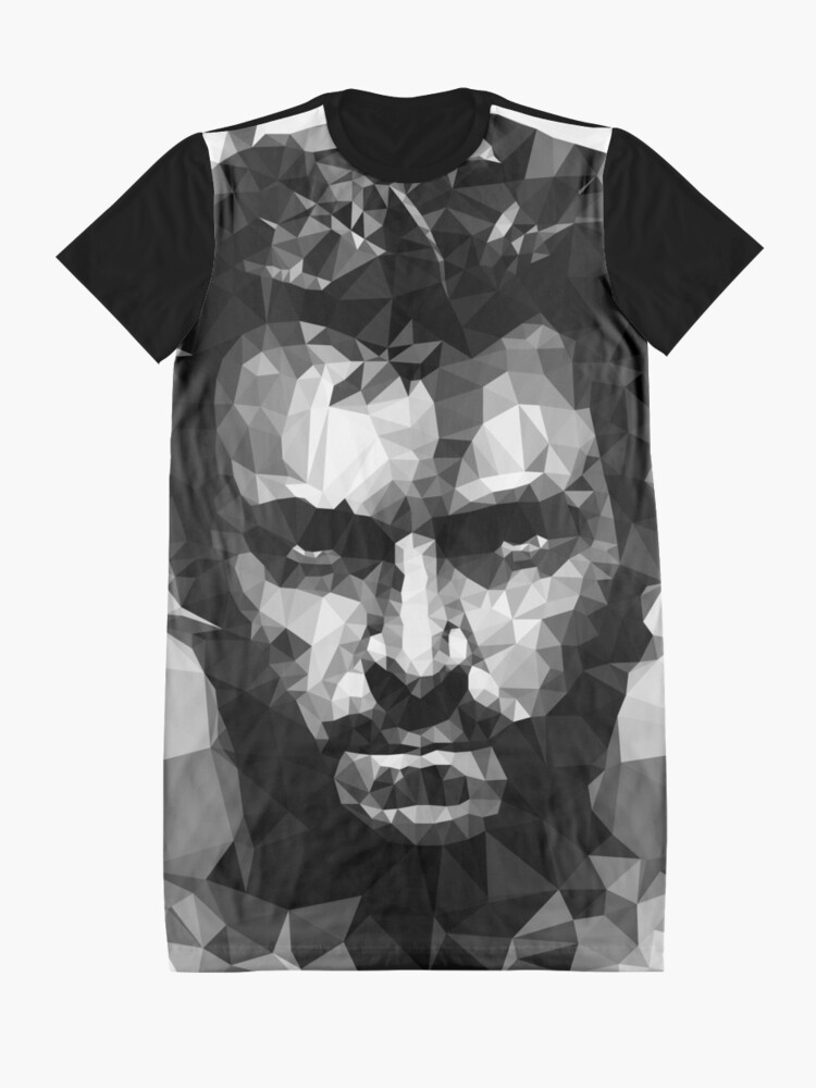 Vista alternativa de Vestido camiseta Logan Lowpoly BN