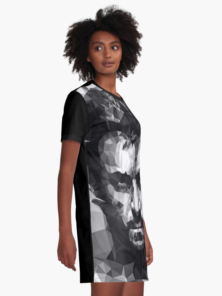Vista alternativa de Vestido camiseta Logan Lowpoly BN