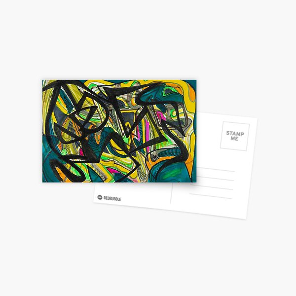 Multicoloured abstract design Postcard