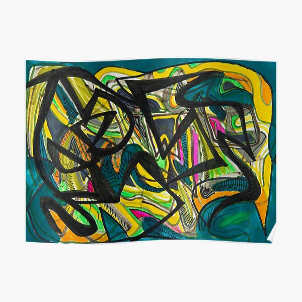Multicoloured abstract design Poster