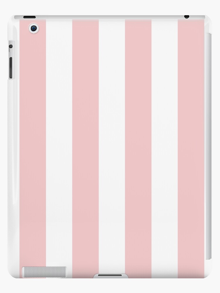 Pale Pink and White Horizontal Stripes | iPad Case & Skin