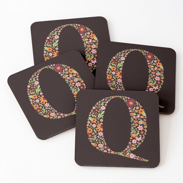 Item preview, Retro Floral Letter Q designed and sold by zeljkica.