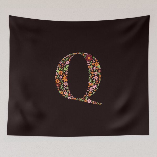 Item preview, Retro Floral Letter Q designed and sold by zeljkica.