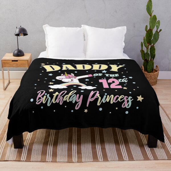 Item preview, Daddy Of The 12th Birthday Princess -12 Year Old Unicorn Dad graphic designed and sold by Grabitees.