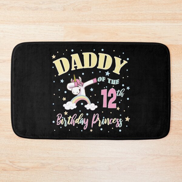 Item preview, Daddy Of The 12th Birthday Princess -12 Year Old Unicorn Dad graphic designed and sold by Grabitees.
