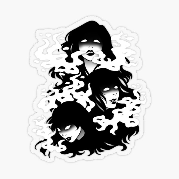 Smoke & Shadows - white version Transparent Sticker
