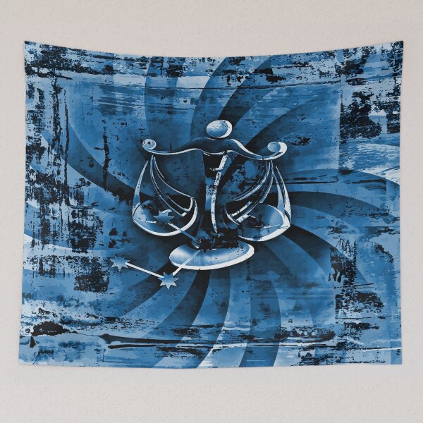 Item preview, Zodiac sign Libra in blue designed and sold by harietteh.