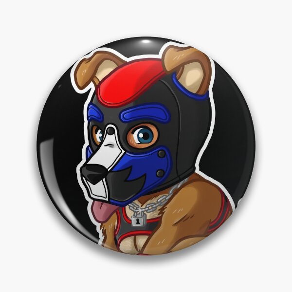 PLAYFUL PUPPY - BLUE RED MASK - BEARZOO SERIES Pin