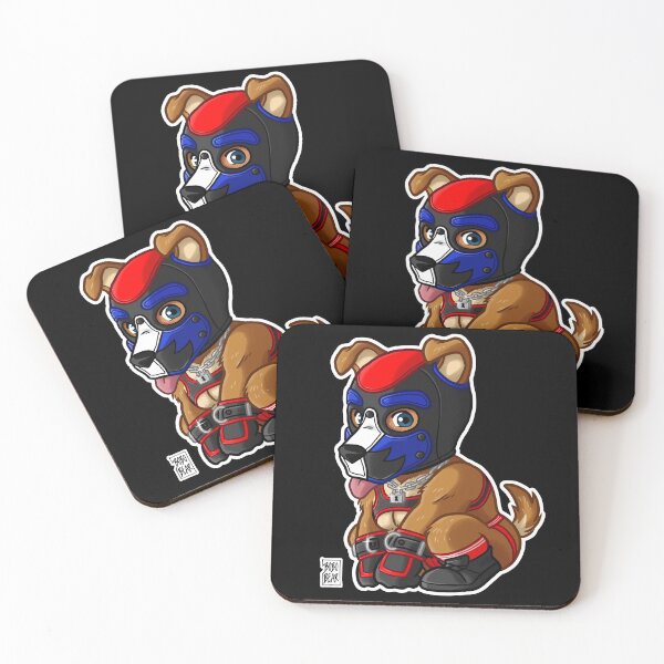Item preview, PLAYFUL PUPPY - BLUE RED MASK - BEARZOO SERIES designed and sold by bobobear.
