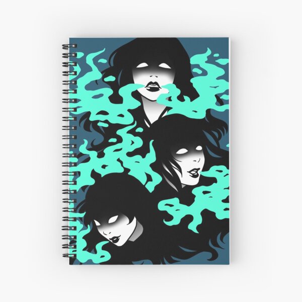 Smoke & Shadows - cyan version Spiral Notebook