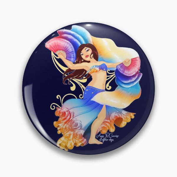 Item preview, Bellydancer with fan veils designed and sold by Anna R. Carrino.