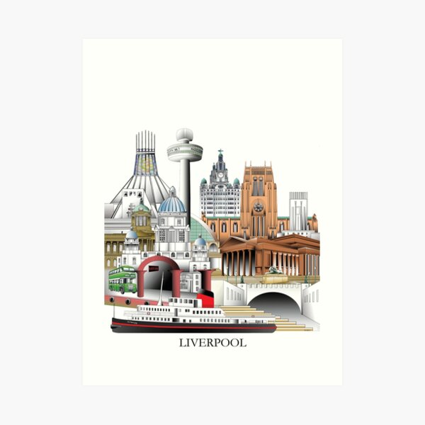 Liverpool City, UK Art Print