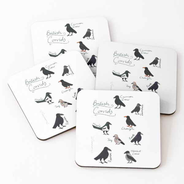 Item preview, British Corvids designed and sold by Elliestrations.