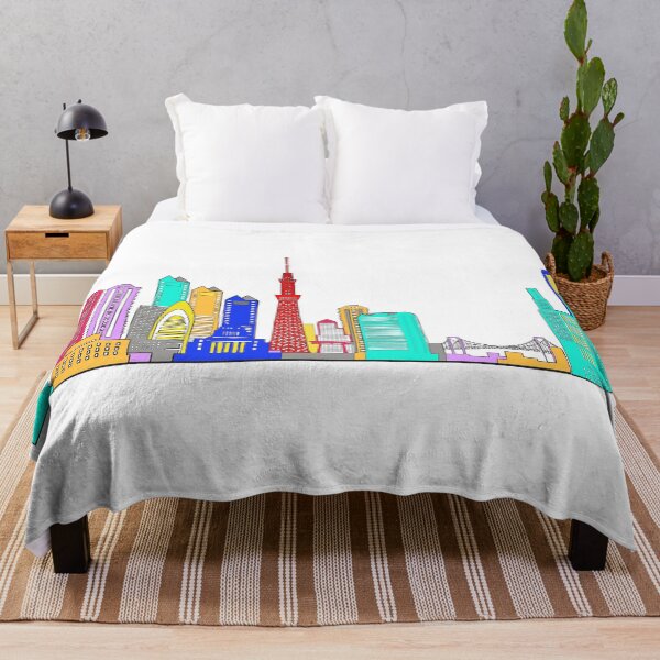 Item preview, Tokyo skyline buildings designed and sold by KitCatCards.