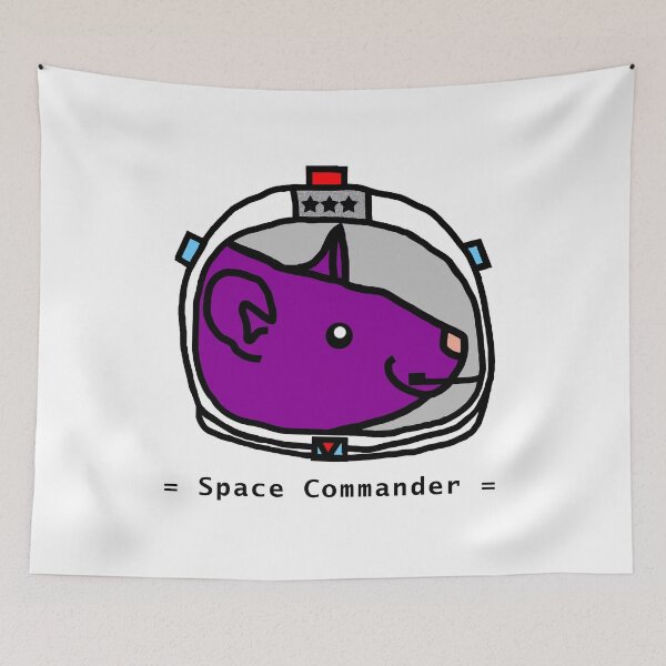 Item preview, Space Commander Purple Rat Portrait designed and sold by ellenhenry.
