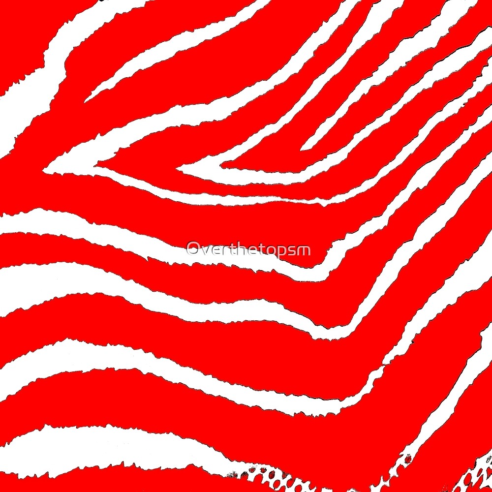 "Zebra Red and White" by Saundra Myles Redbubble