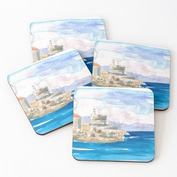 Item preview, Harbour Entry Rhodes Greece with Lighthouse designed and sold by artshop77.