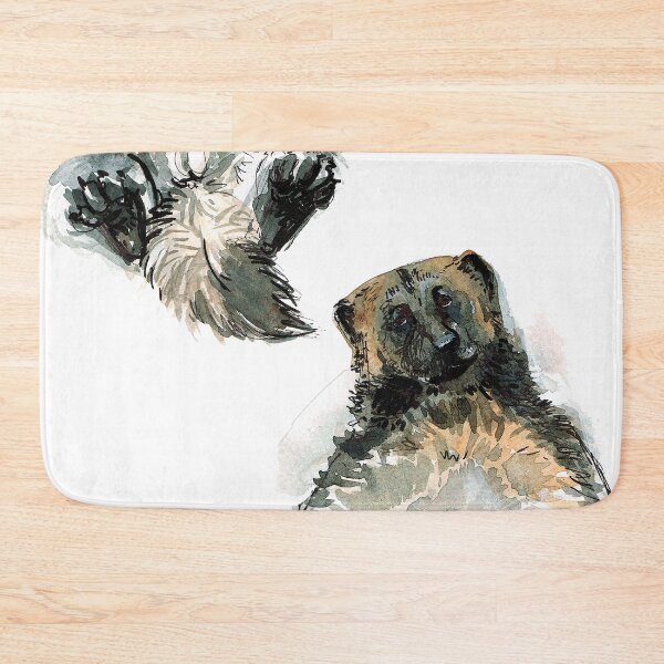 Item preview, Sleepy Gulo gulo watercolor designed and sold by belettelepink.