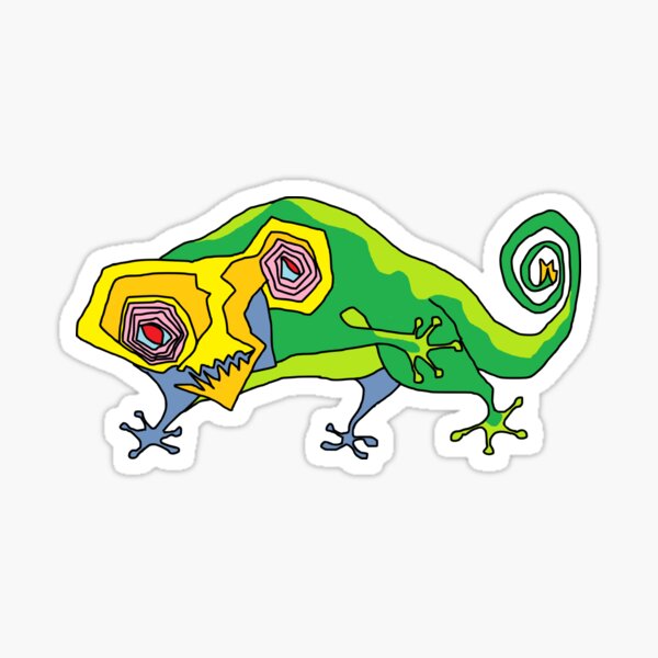 Sticker Cartoon Chamaleons Redbubble