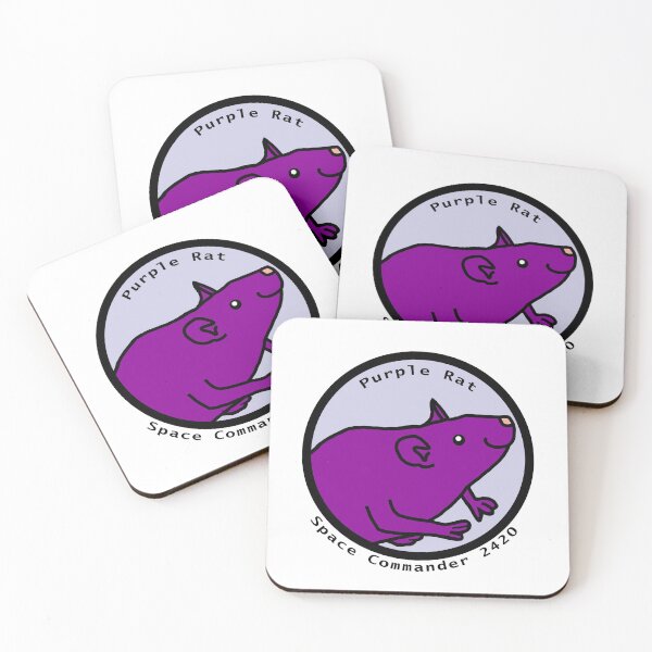 Item preview, Portrait of Space Commander Purple Rat designed and sold by ellenhenry.