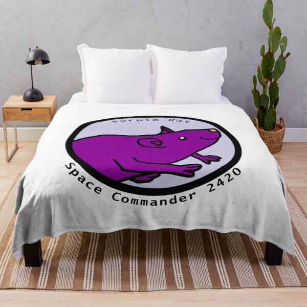 Item preview, Portrait of Space Commander Purple Rat designed and sold by ellenhenry.
