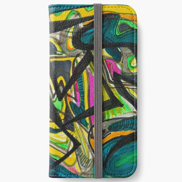 Multicoloured abstract design iPhone Wallet