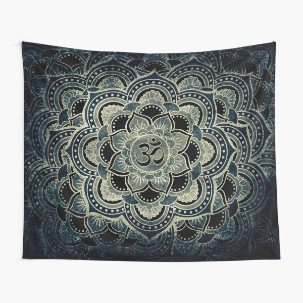 Sacred ohm symbol-dark Tapestry