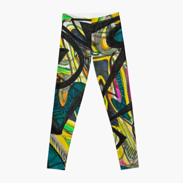 Multicoloured abstract design Leggings