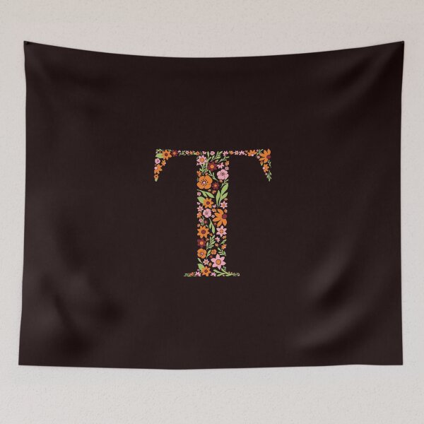 Item preview, Retro Floral Letter T designed and sold by zeljkica.