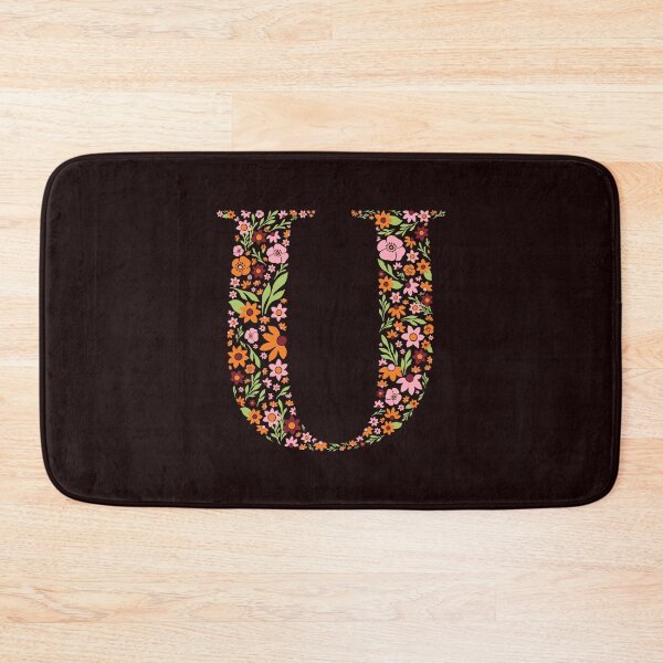 Item preview, Retro Floral Letter U designed and sold by zeljkica.