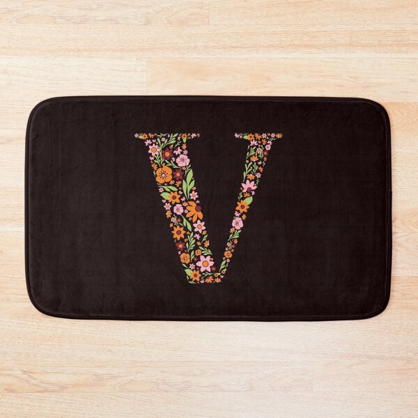 Item preview, Retro Floral Letter V designed and sold by zeljkica.