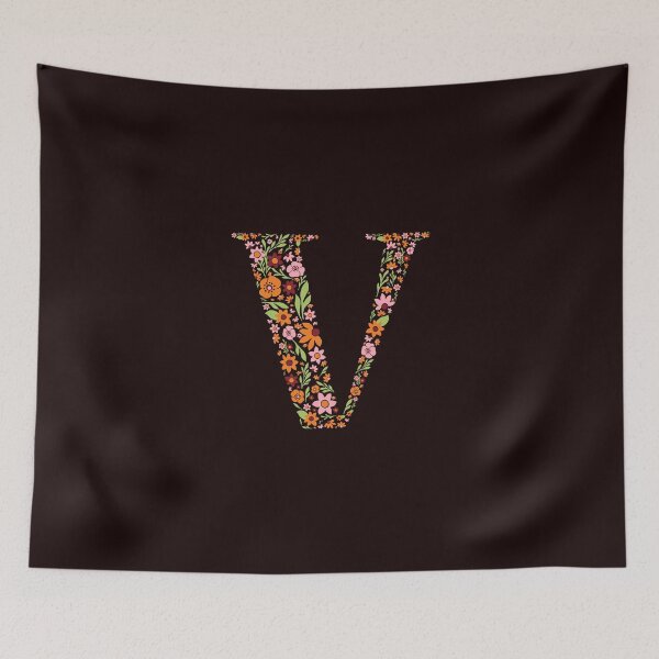 Item preview, Retro Floral Letter V designed and sold by zeljkica.