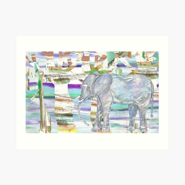 Elephant in the Forest Art Print