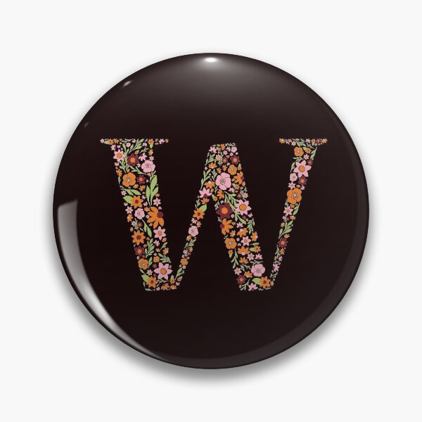Item preview, Retro Floral Letter W designed and sold by zeljkica.