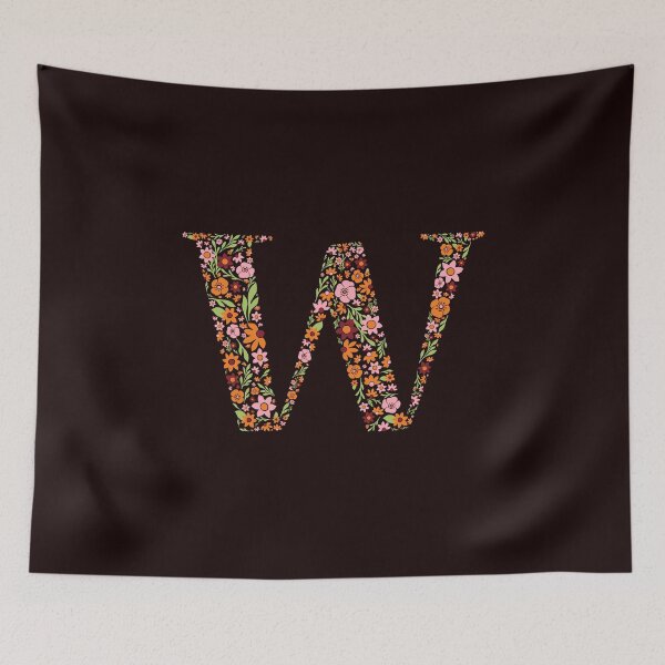 Item preview, Retro Floral Letter W designed and sold by zeljkica.