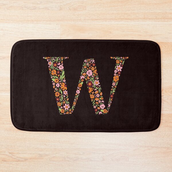 Item preview, Retro Floral Letter W designed and sold by zeljkica.