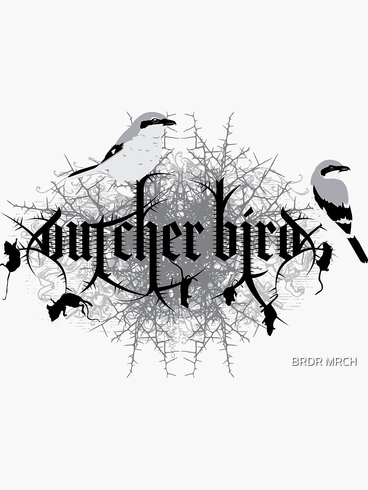Thumbnail 3 of 3, Sticker, Loggerhead Shrike designed and sold by PRBY.