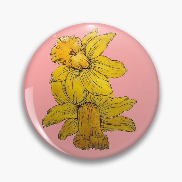 Item preview, Narcisos amarillos sobre fondo rosa pastel designed and sold by Charlotteswork.