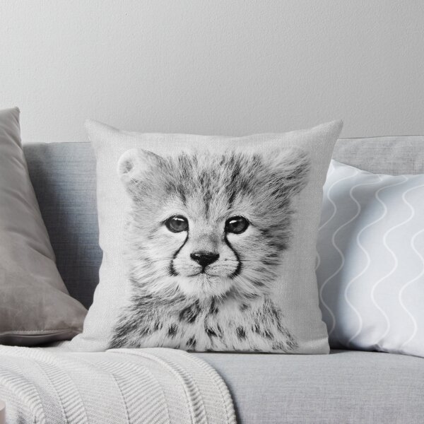 Vista previa del artículo con la obra «Baby Cheetah - Blanco y Negro», diseñado y vendido por galdesign.