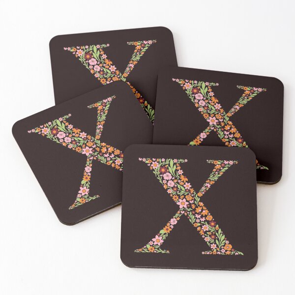 Item preview, Retro Floral Letter X designed and sold by zeljkica.