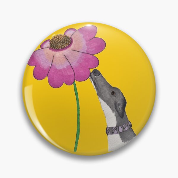 Item preview, Just Sniffing Greyhound with a yellow background :) designed and sold by JaneWrenArt.