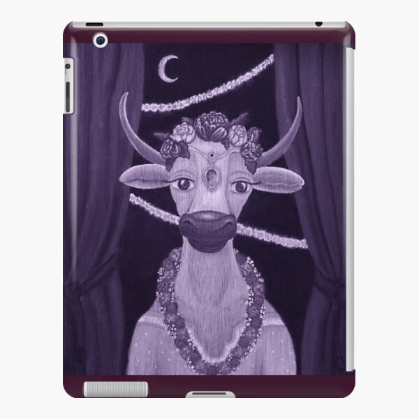 Vintage Cow Bride with Aquamarine Gemstone Indian Headpiece iPad Snap Case